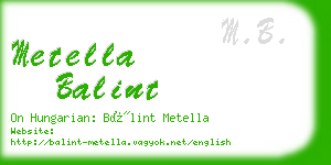 metella balint business card